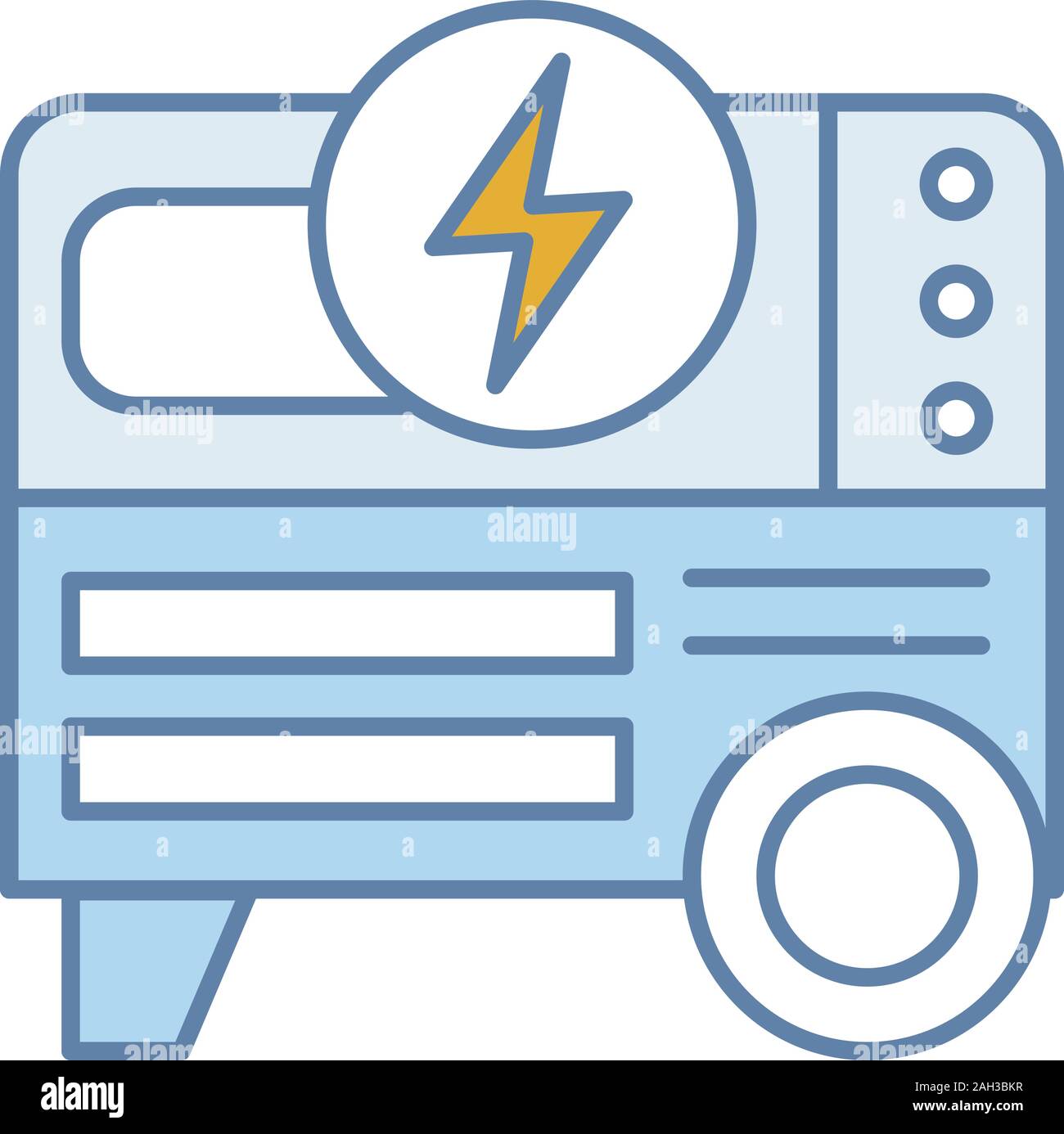 Portable Power Generator Farbe Symbol. Home Generator. Isolierte Vector Illustration Stock Vektor