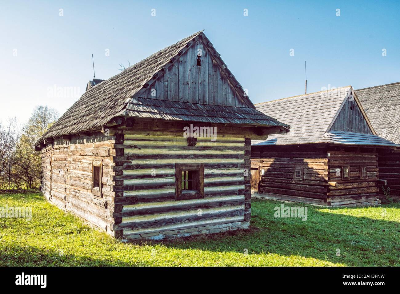 Museum der Slowakischen Dorf ist die größte ethnographische open-air-Ausstellung in der Slowakischen Republik. Architektonische Thema. Stockfoto