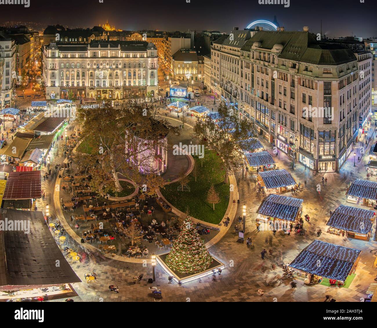 Budapest, Ungarn, Xmas Markt. Weihnachtsmarkt Stockfoto