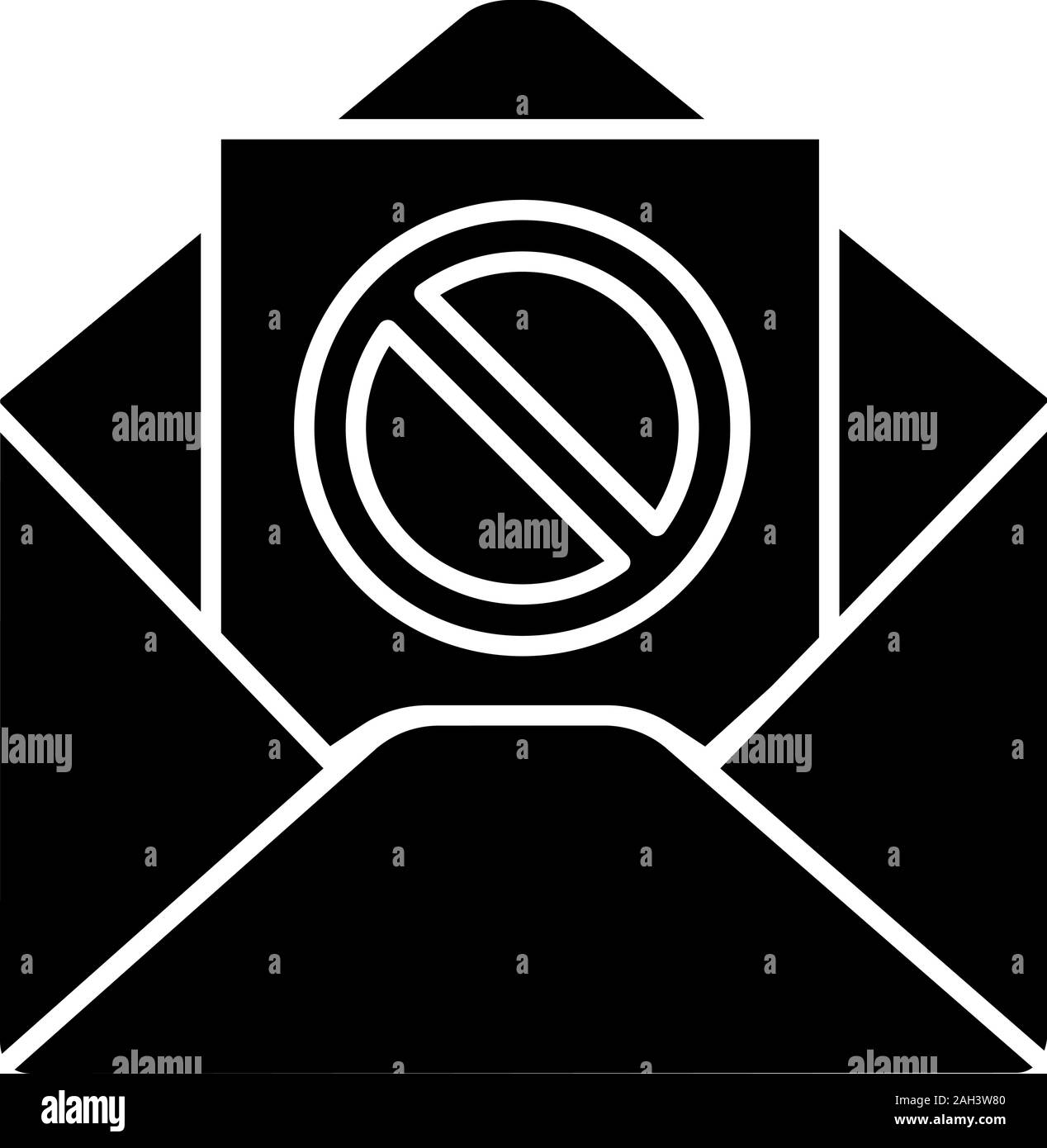 Protestaktion e-Mail-Benachrichtigung glyph Icon. Soziale oder politische Bewegung gezielte Mailing. Senden Brief mit Protest Details zur Veranstaltung. Remonstration Stock Vektor