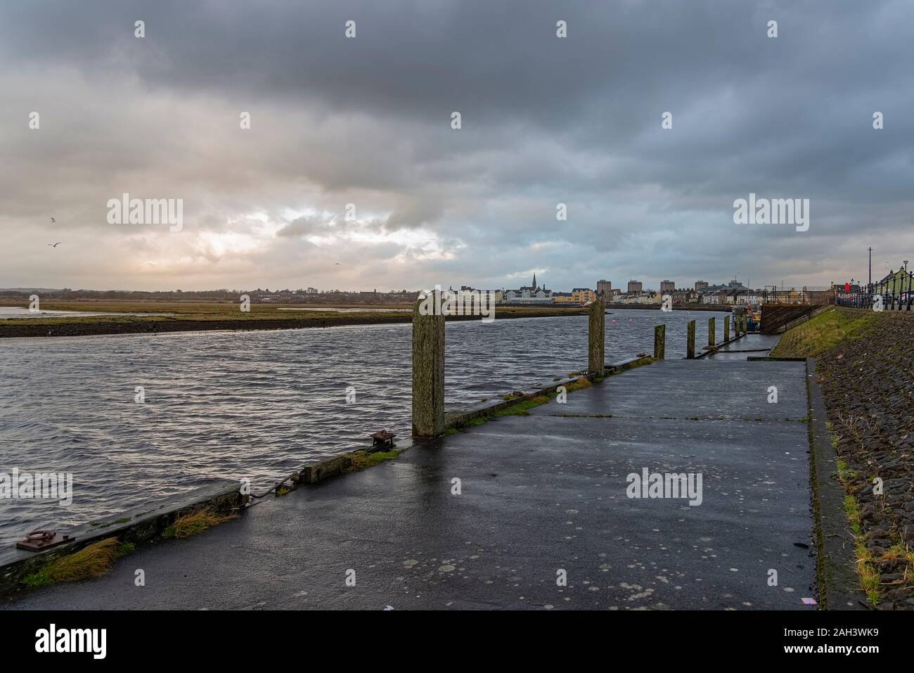 Irvine Hafen North Ayrshire, Schottland auf einem hellen, aber kalt Dezember Tag Stockfoto