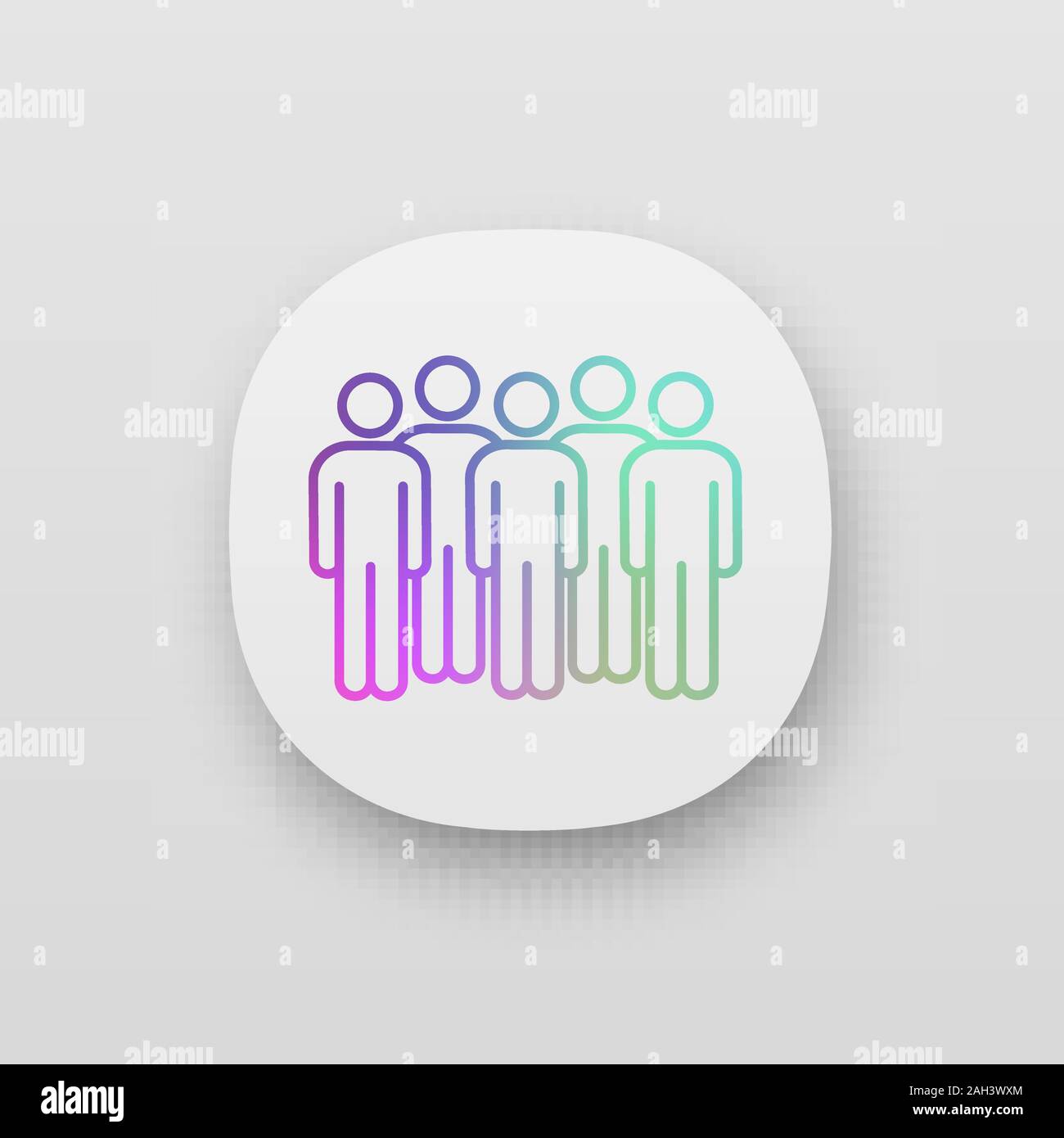 Sitzung App Symbol. UI/UX-Benutzeroberfläche. Koalition Politik. Die Demonstranten. Gruppe von Menschen. Wähler, Wähler. Politische Bewegung Teilnehmer. Unconventi Stock Vektor