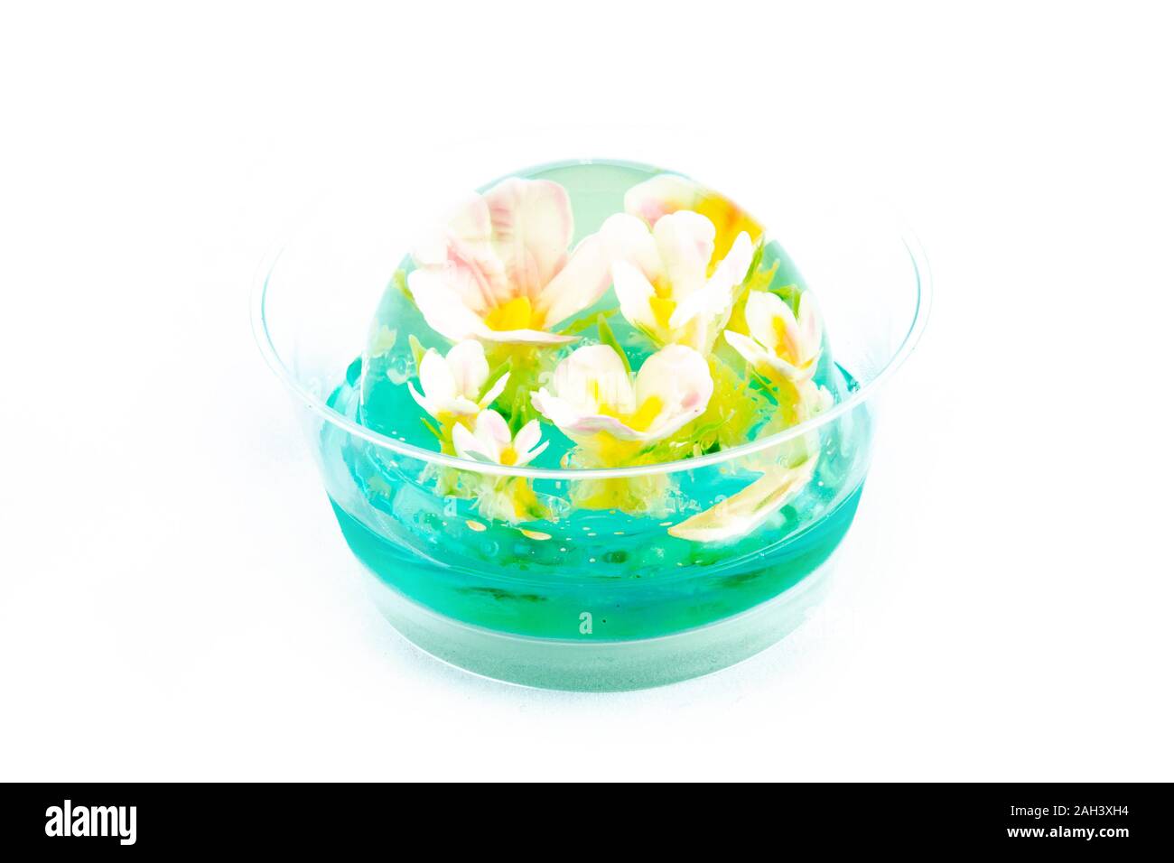 Blume Jelly Kuchen, 3D-Gelee, Kunst 3D-Agar Stockfoto