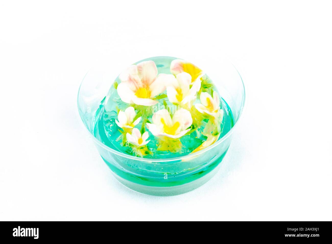 Blume Jelly Kuchen, 3D-Gelee, Kunst 3D-Agar Stockfoto