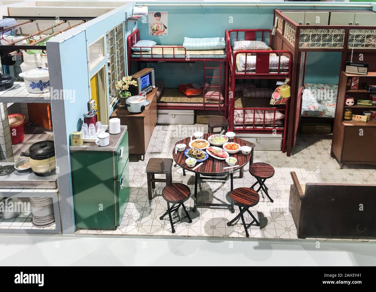 Alte chinesische Miniatur Modell Stockfoto