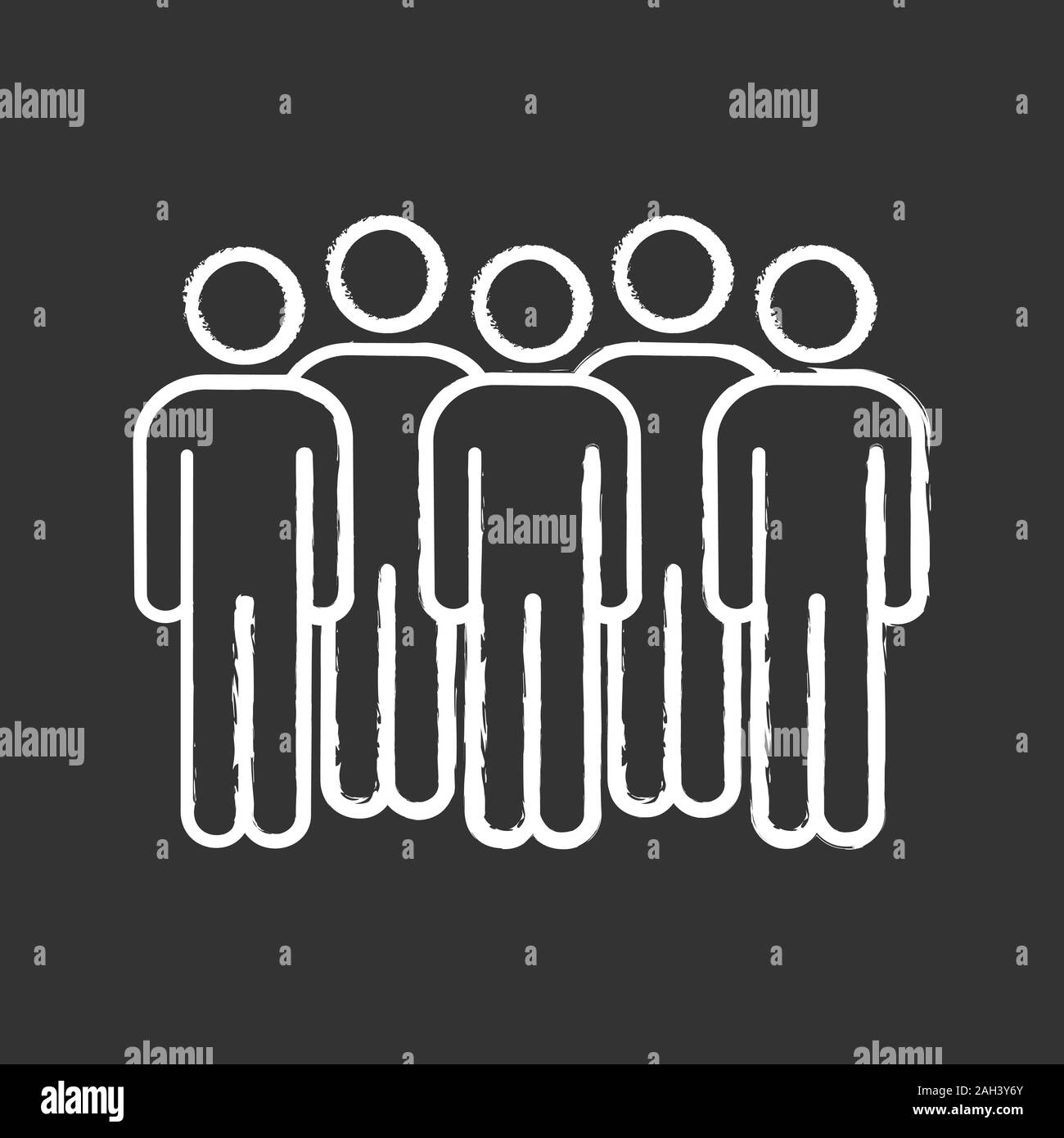 Sitzung chalk Symbol. Koalition Politik. Die Demonstranten. Gruppe von Menschen. Wähler, Wähler. Soziale und politische Bewegung. Masse. Unkonventionelle teilnehmenden Stock Vektor