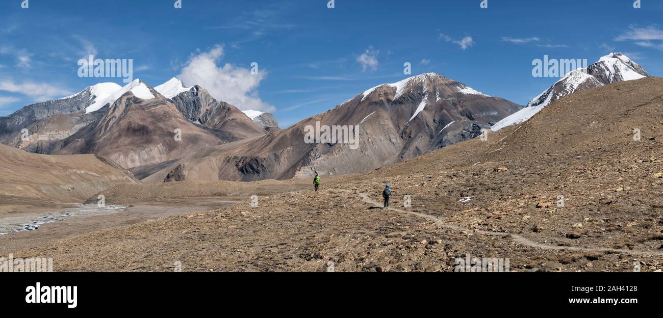 Hidden Valley, Sechi Lek, Dhampus Peak, Dhaulagiri Circuit Trekking, Himalaya, Nepal Stockfoto