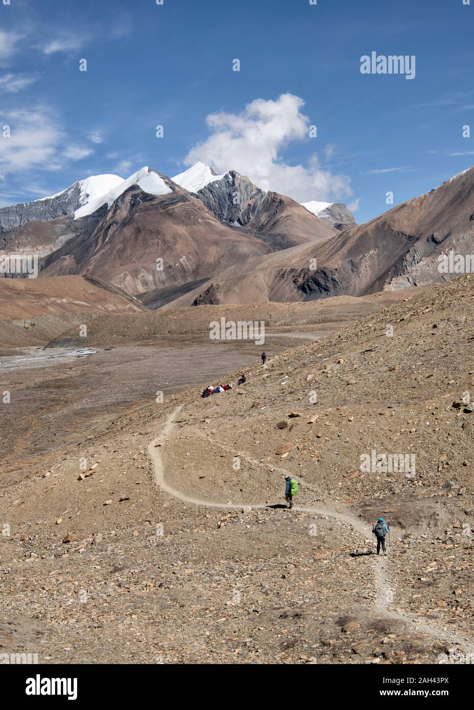 Hidden Valley, Sechi Lek, Dhaulagiri Circuit Trekking, Himalaya, Nepal Stockfoto