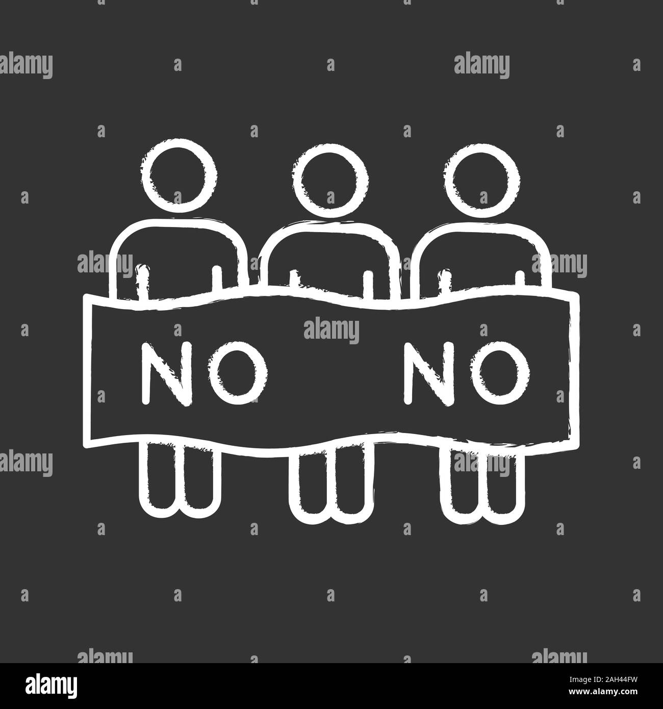 Protest Veranstaltung chalk Symbol. Politischer Protest. Aktivist. Soziale Bewegung. Die öffentliche Meinung. Demonstration, Konferenz. Kollektives Handeln. Unkonventionelle teil Stock Vektor