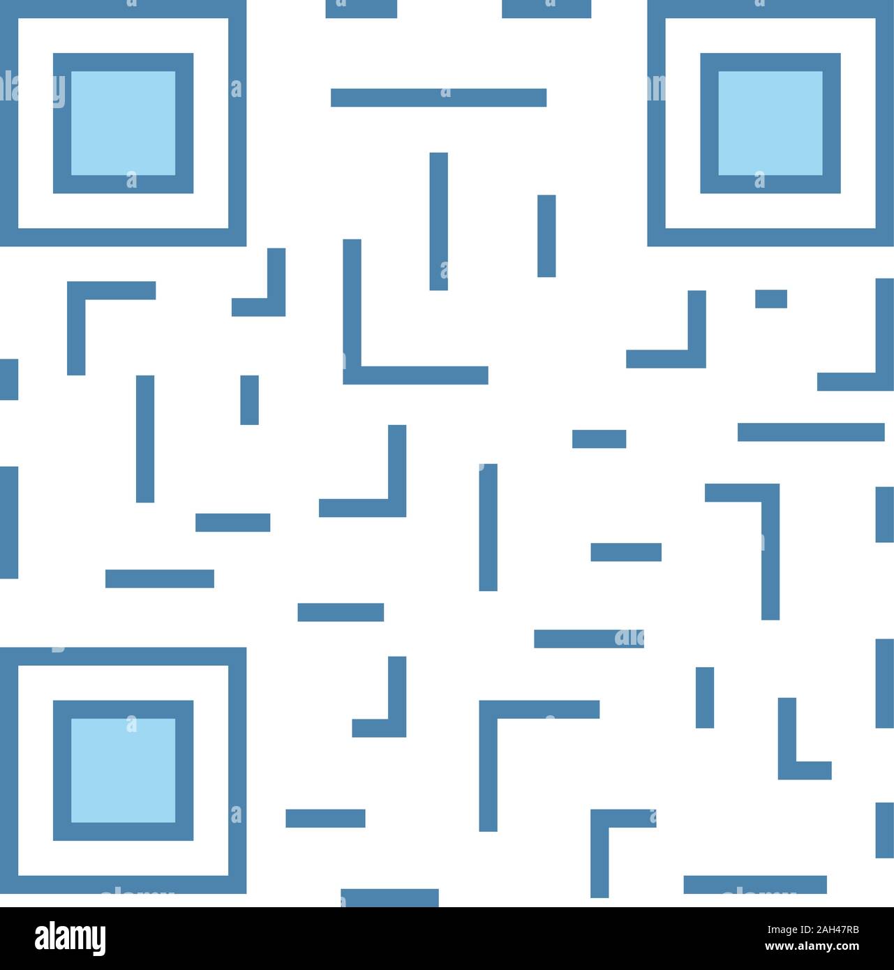 QR-Code Farbe Symbol. Matrix Barcode Identifikation. 2D-Codes. Zweidimensionale Barcodes. Isolierte Vector Illustration Stock Vektor