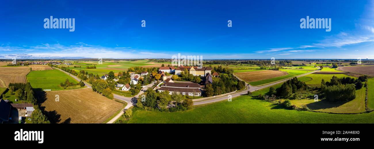 Deutschland, Bayern, Augsburg, Antenne Panorama von Modingen Kloster Stockfoto