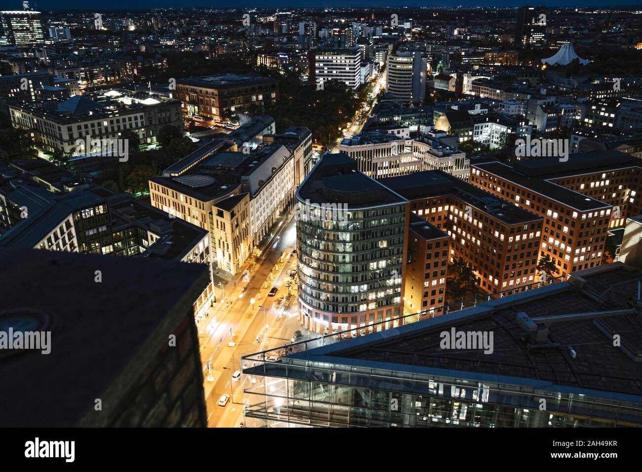 Stadtbild bei Nacht, Berlin, Deutschland Stockfoto