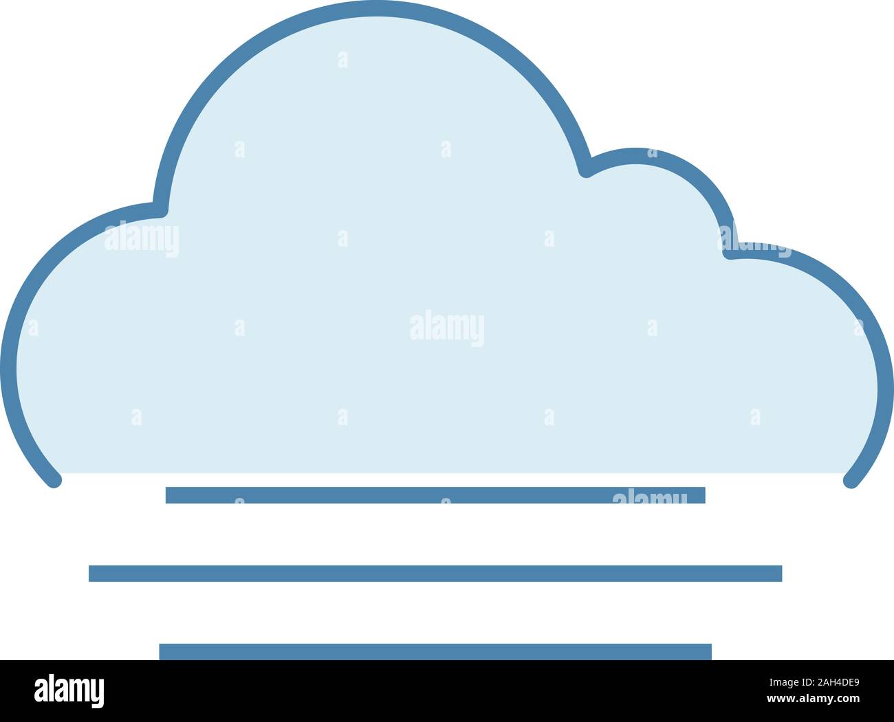 Nebel Farbe Symbol. Nebeliges Wetter. Smog. Wettervorhersage. Isolierte Vector Illustration Stock Vektor
