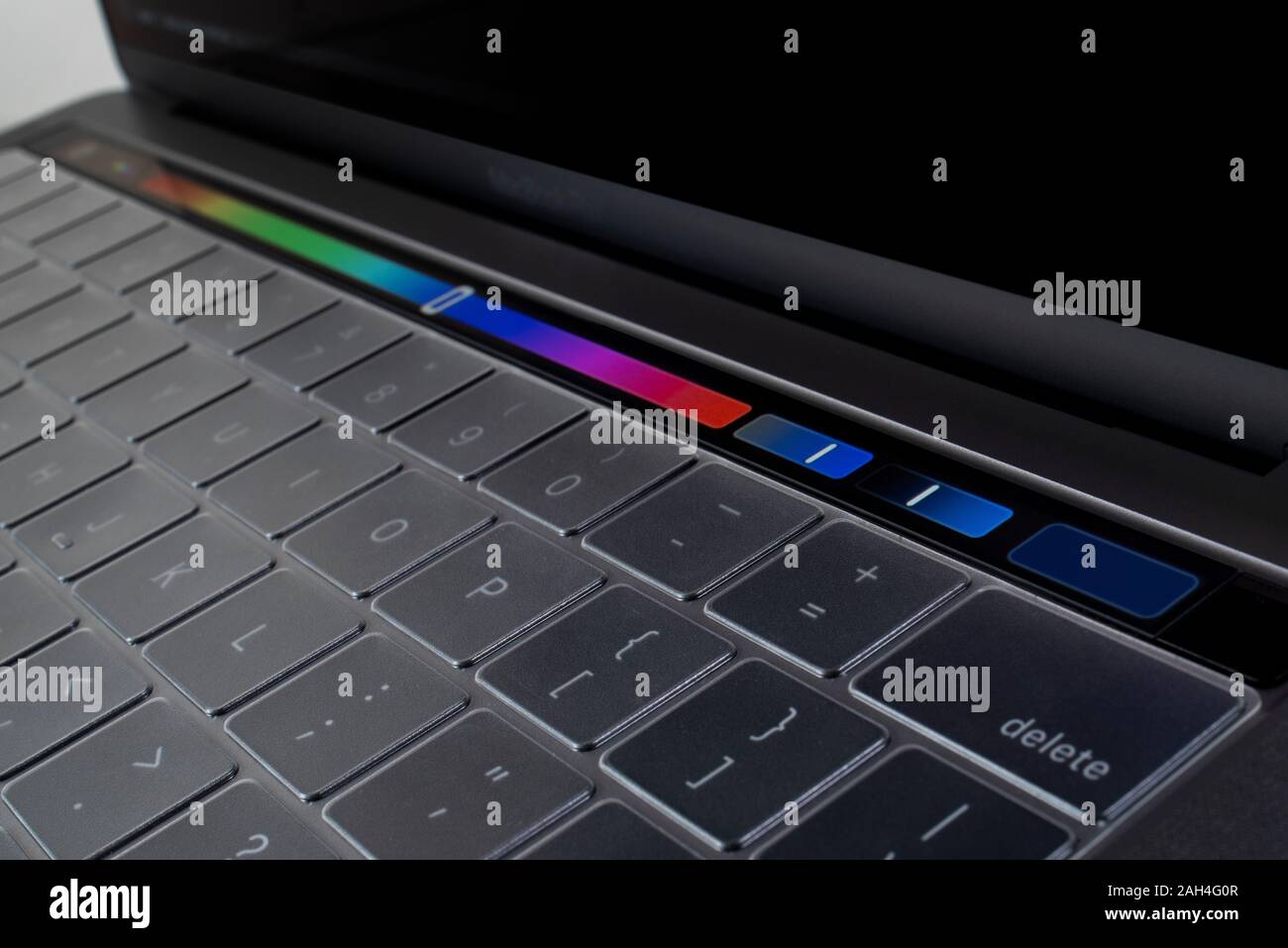 Laptop Touch Bar Stockfoto