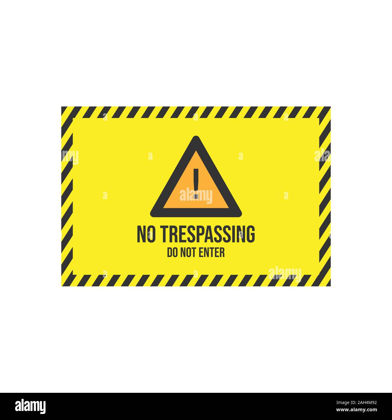 Warnung: Nicht geben Sie no Trespassing private Vector Image. Warnschild vektor design Bild Abbildung Stock Vektor