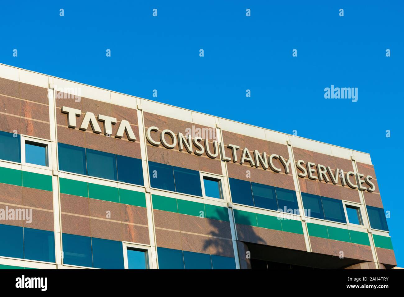 Tata Consultancy Services Office außen im Silicon Valley. TCS ist eine Indische multinationale IT-Service und Consulting Unternehmen Teil der Tata Gruppe Stockfoto