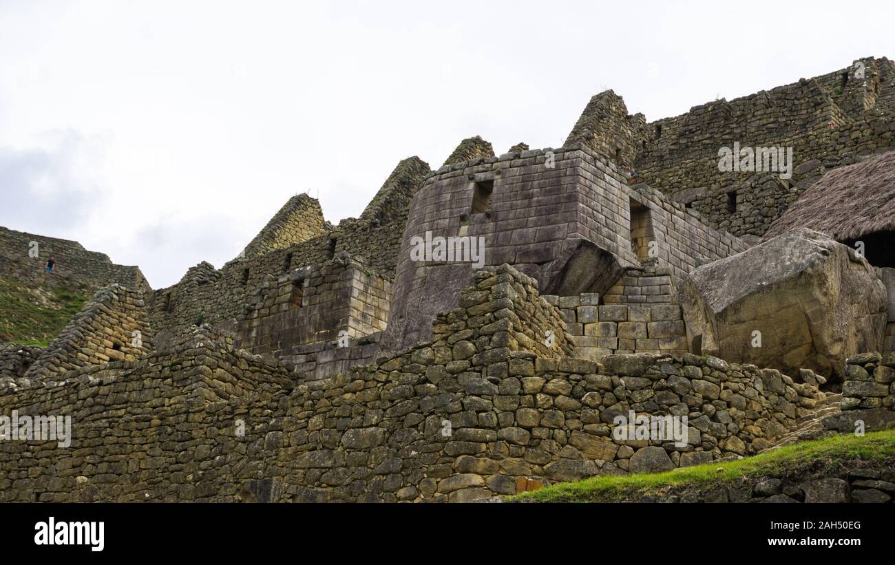 Tempel der Sonne, in der Stadt von Machu Picchu, Cusco Peru Stockfoto