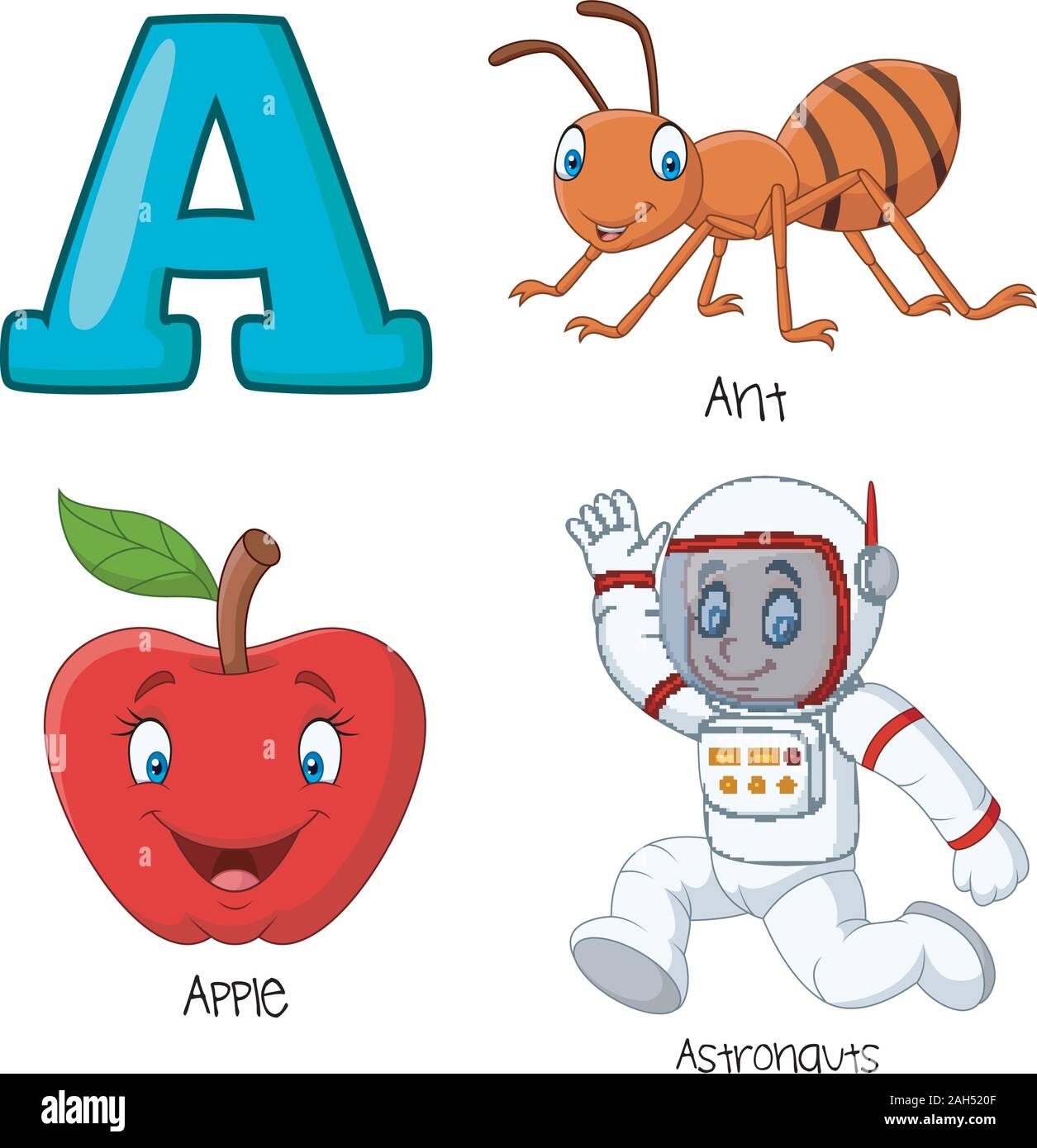 Abbildung: ein Alphabet Stock Vektor