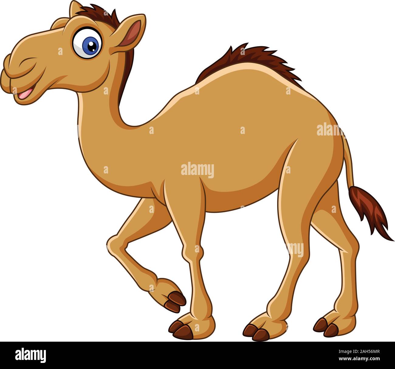 Cartoon lustig Kamel läuft Stock Vektor