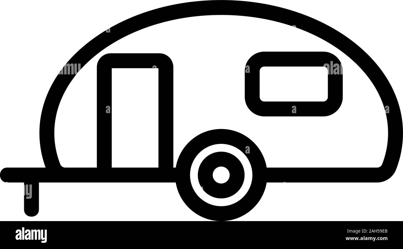 Haus auf Rädern Symbol Vektor. Isolierte Kontur symbol ...