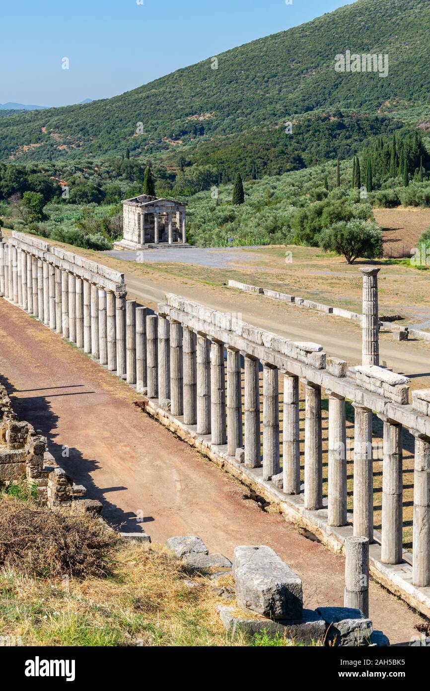 Antiken Messene (Messini), Peloponnes, Griechenland Stockfoto