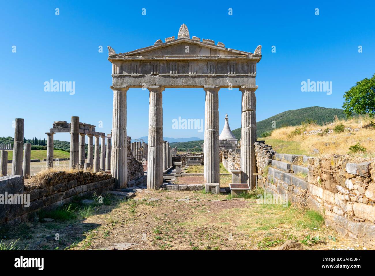 Antiken Messene (Messini), Peloponnes, Griechenland Stockfoto