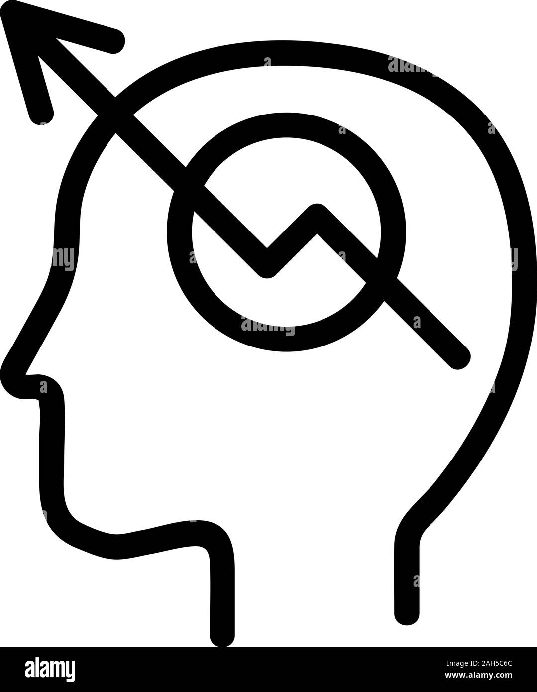 Mathematische Denkweise Symbol Vektor. Isolierte Kontur symbol Abbildung Stock Vektor