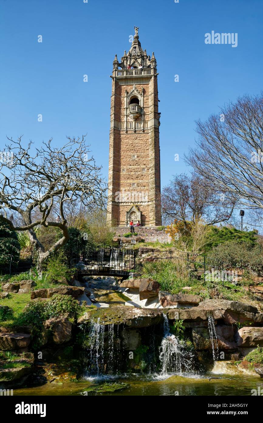 Cabot Tower, Brandon Hill, Bristol gebaut 1897 zum 400. Jahrestag des Cabots Reise nach Neufundland Stockfoto
