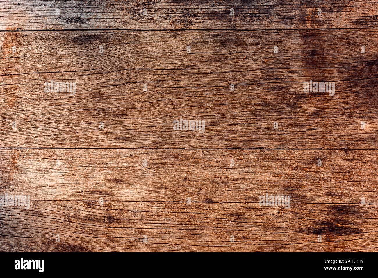 Alte braune Holzbrett Hintergrund, Ansicht von oben abstrakte Textur Stockfoto