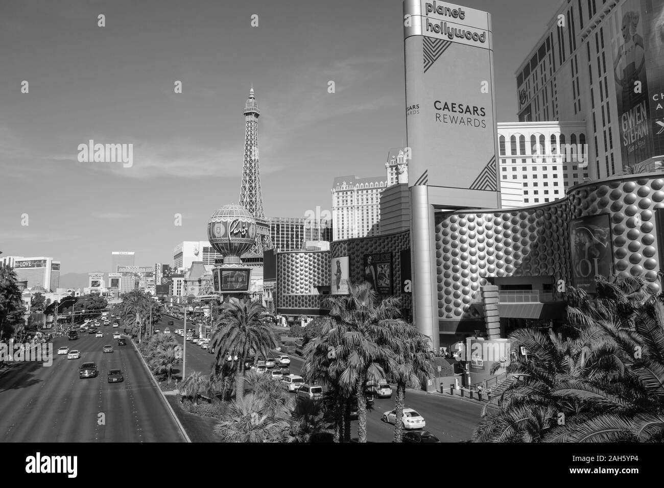 Blick auf den Las Vegas Strip, Las Vegas, Nevada. Stockfoto