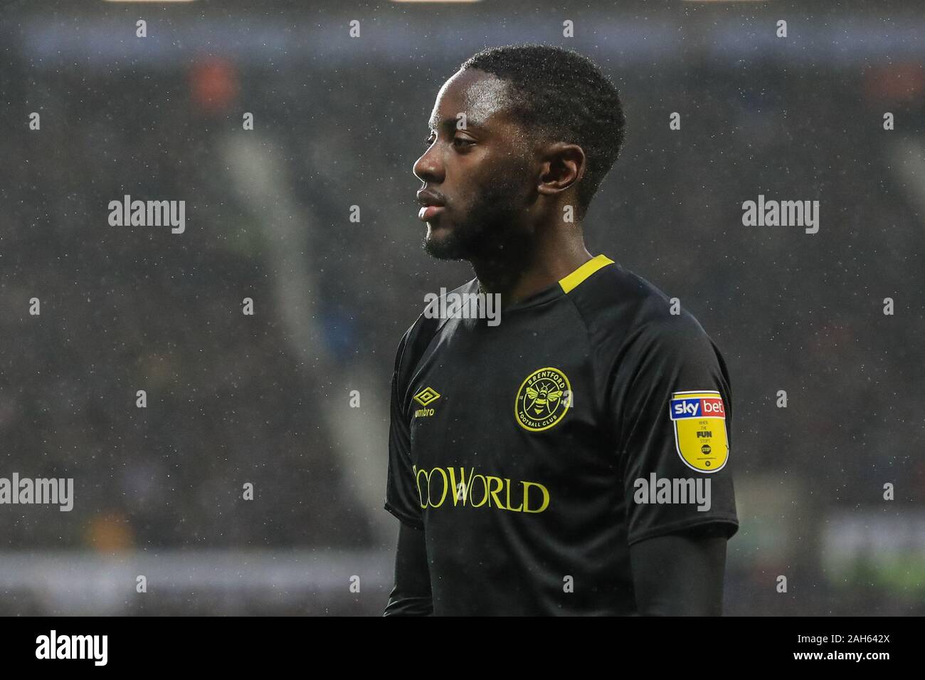 21. Dezember 2019, der Weißdorn, West Bromwich, England; Sky Bet Meisterschaft, West Bromwich Albion v Brentford: Josh Dasilva (14) von Brentford während des Spiels Credit: Mark Cosgrove/News Bilder Stockfoto