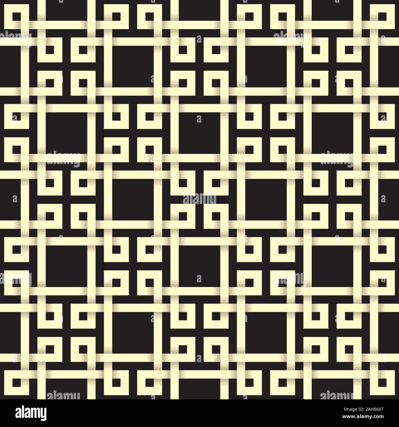 Papier schneiden nahtlose Muster in Keltischer Knoten Stil. Kachelbar vector Hintergrund mit 3D-Effekt. Stock Vektor