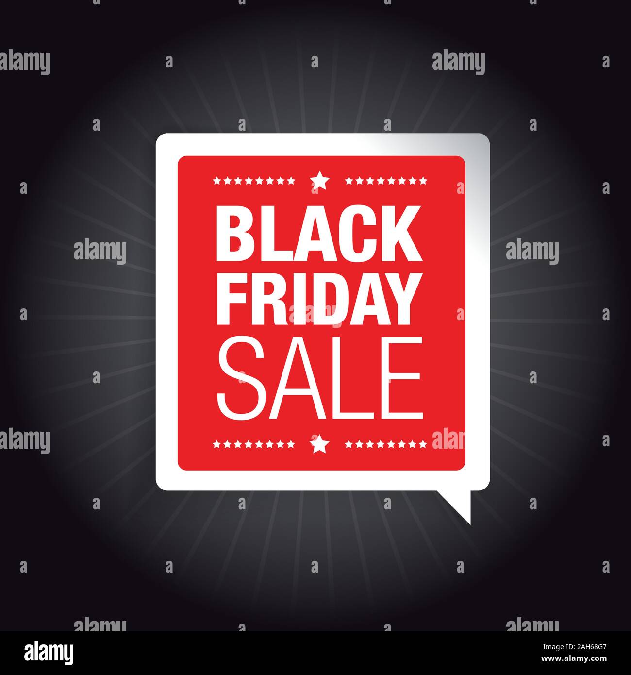 Schwarzer Freitag Verkauf label Rot Stock Vektor