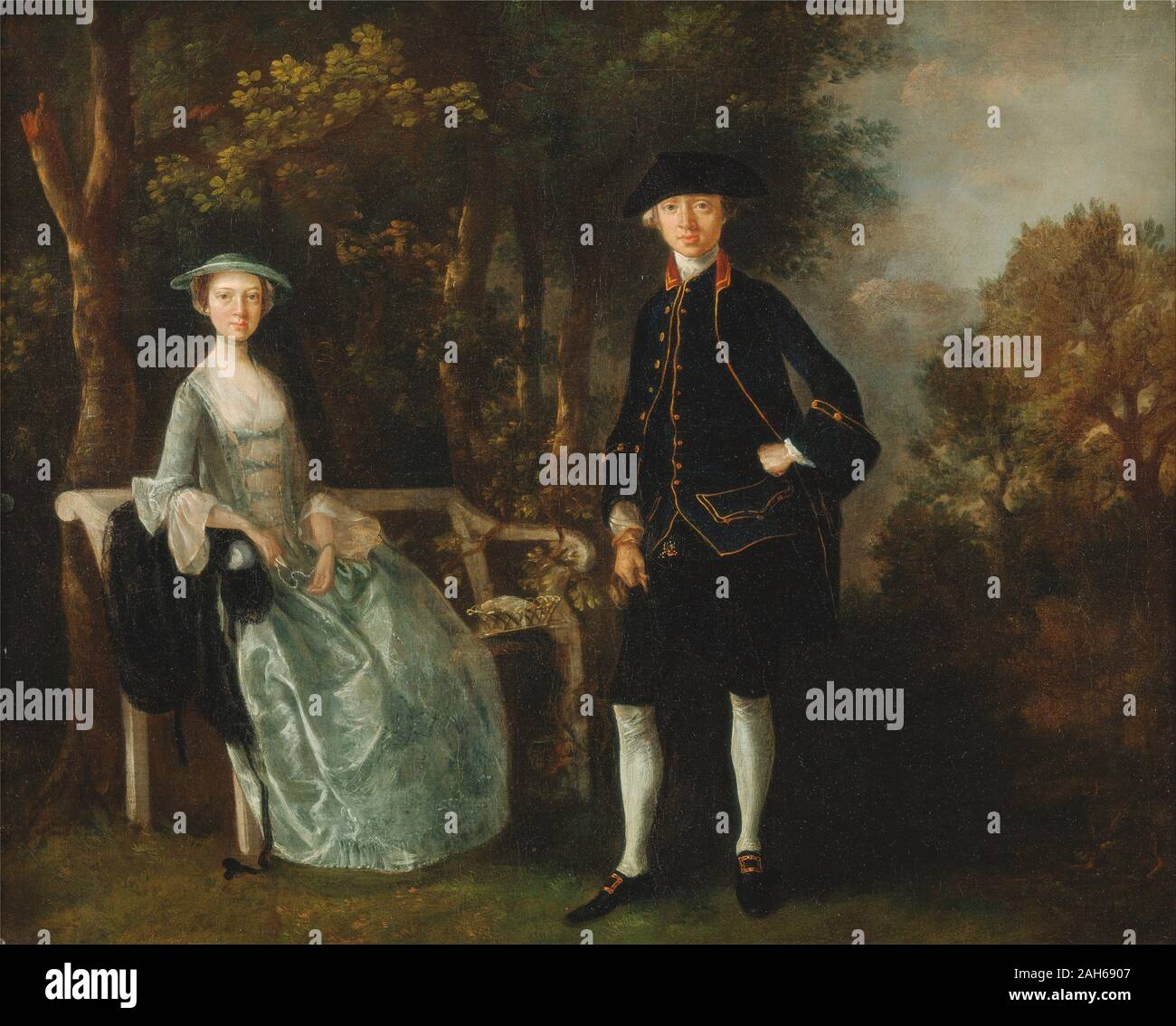 Lady Lloyd und ihr Sohn, Richard Savage Lloyd, der hintlesham Hall, Suffolk (1745 - 46) von Thomas Gainsborough Stockfoto