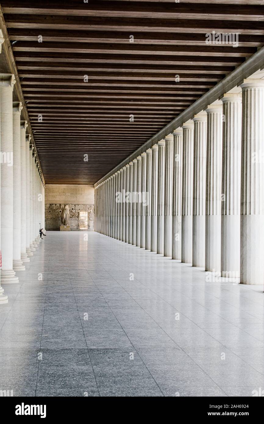 Athen, Griechenland - 1. Juni 2019: Stoa des Attalos (Stoa des Attalos) im antiken Agora Stockfoto