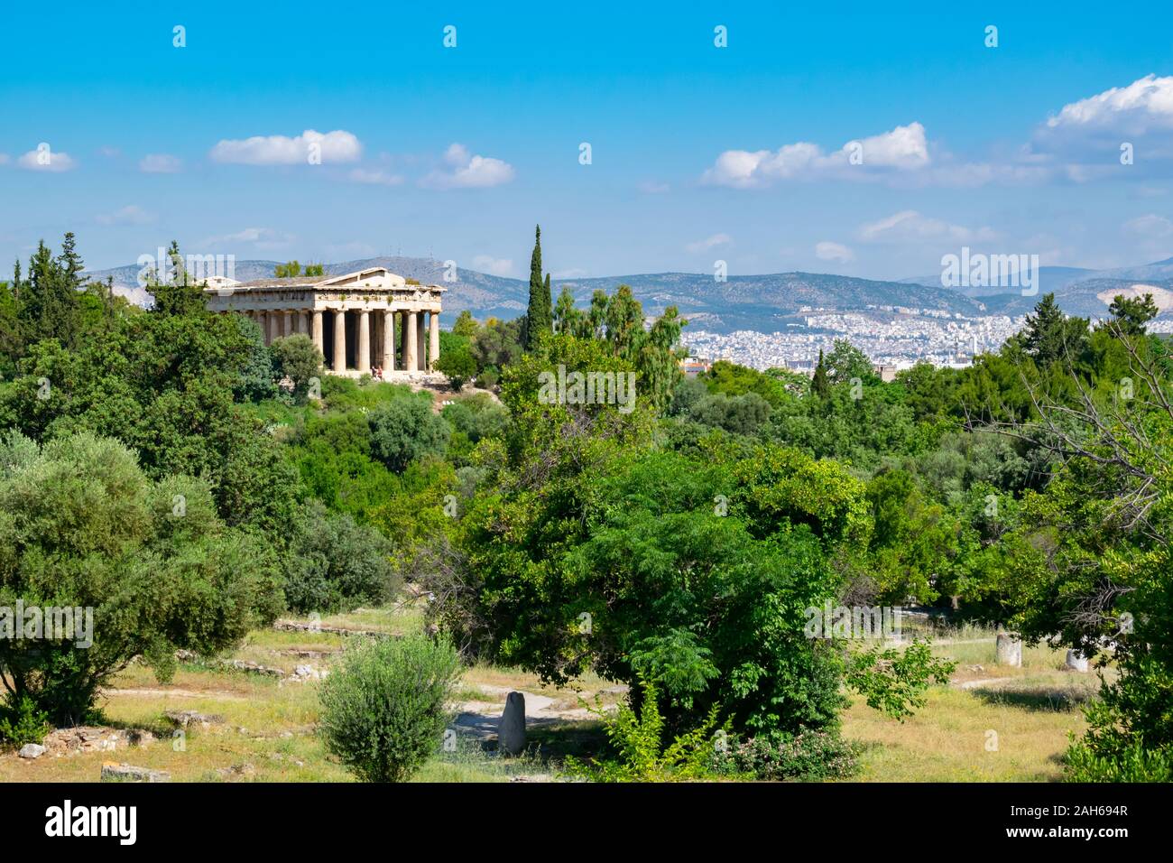 Tempel des Hephaistos in Agora, Athen Stockfoto