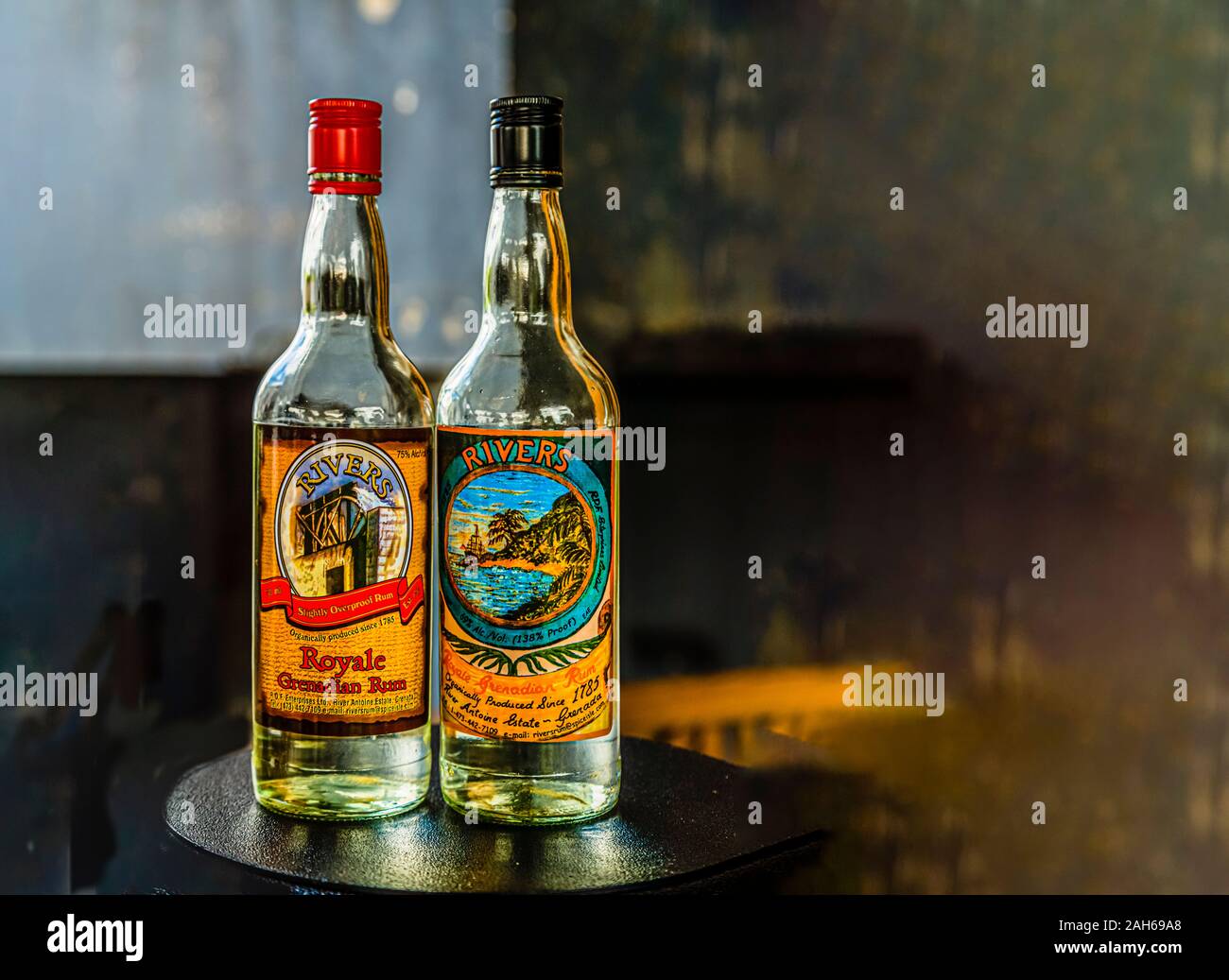 Antoine Flüsse Rum Distillery, Saint Patrick, Grenada Stockfoto