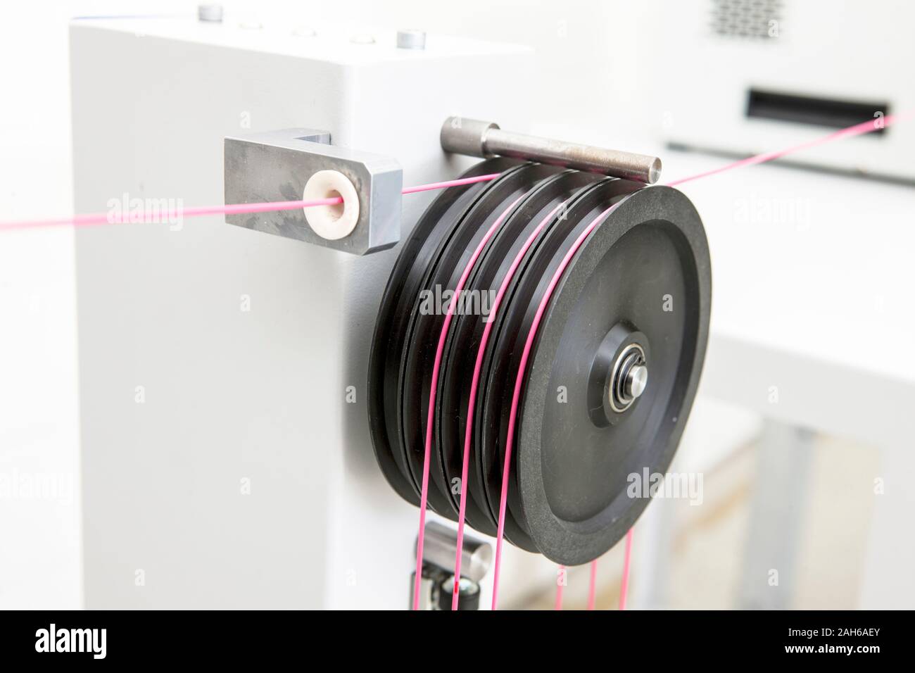 Die Herstellung von Drähten für den industriellen Einsatz Stockfoto