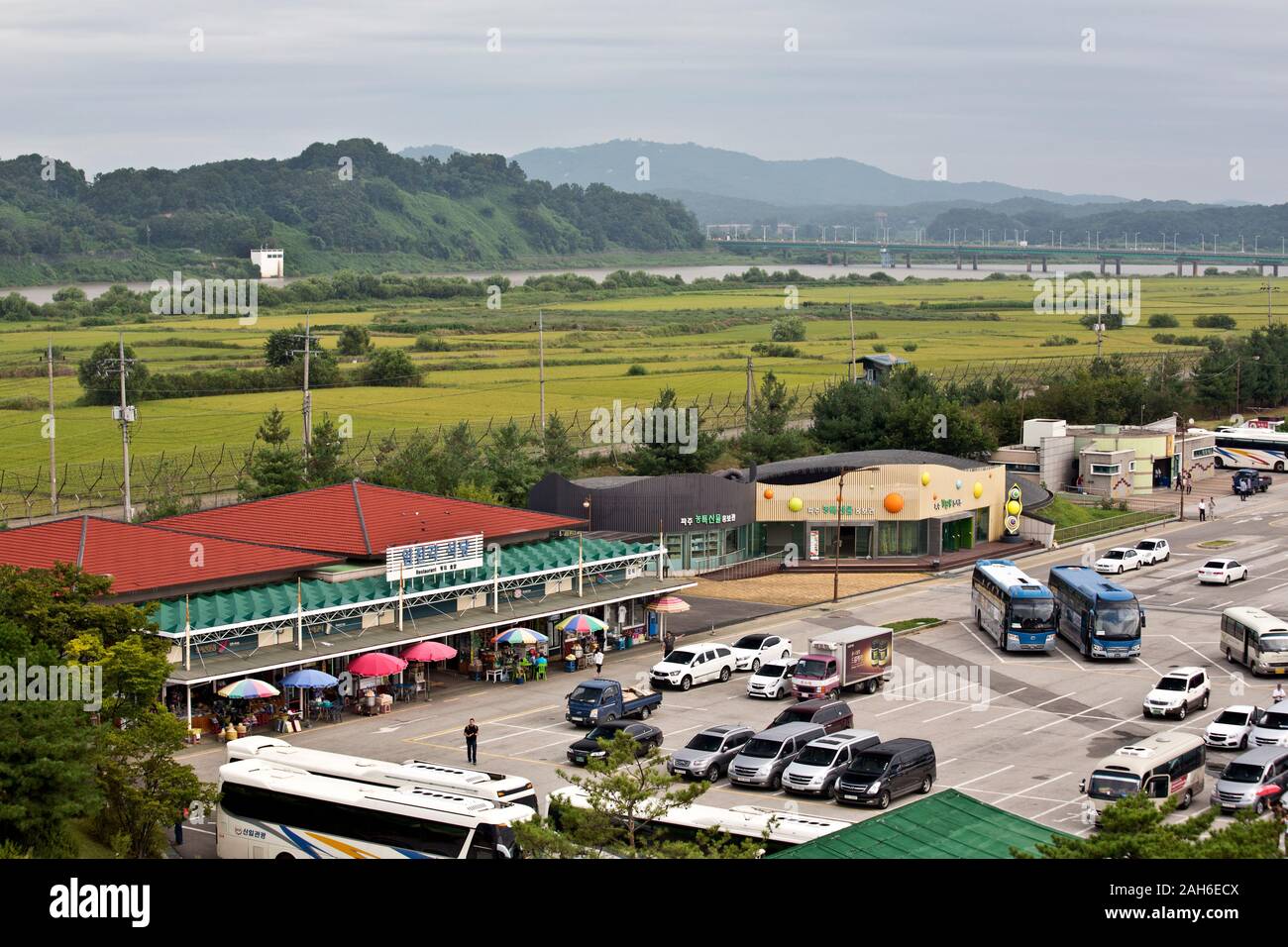 Blick auf die koreanische DMZ Stockfoto