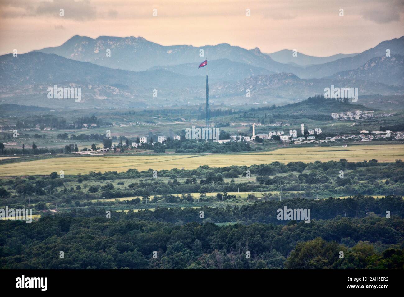 Blick auf die koreanische DMZ Stockfoto