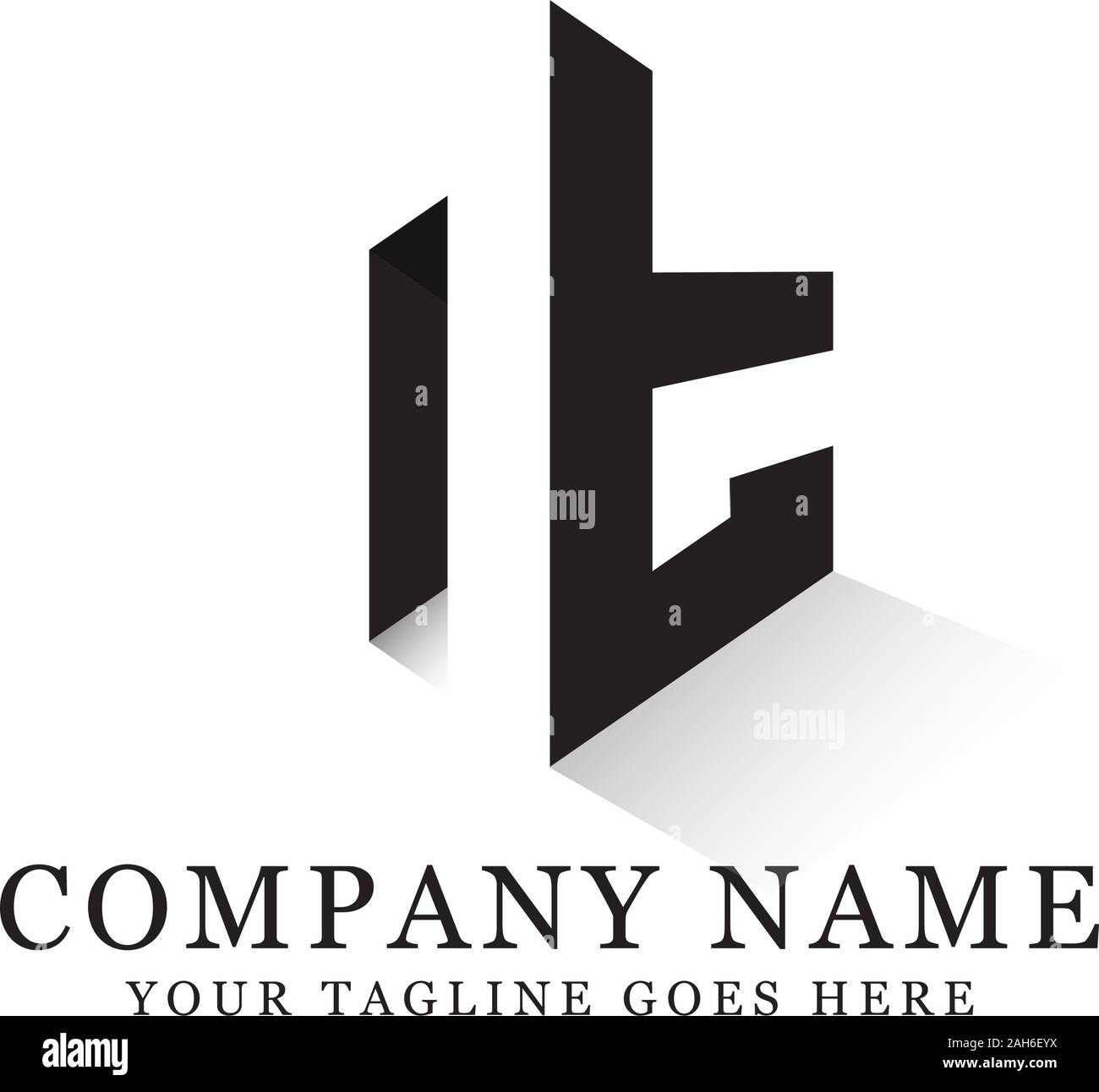 Nt erste Logo inspiration, negativen Raum schreiben Logo Designs Stock Vektor