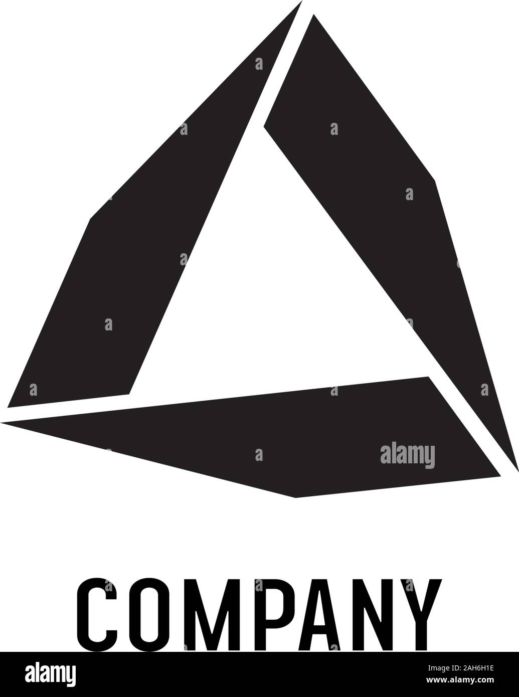 Dreieck Logo Konzept, Kleidung, Automotive, modernes Unternehmen Logo Design Vorlage, drei Element, Organisation, Bewegung, Menschlichkeit, Vector EPS 10. Stock Vektor