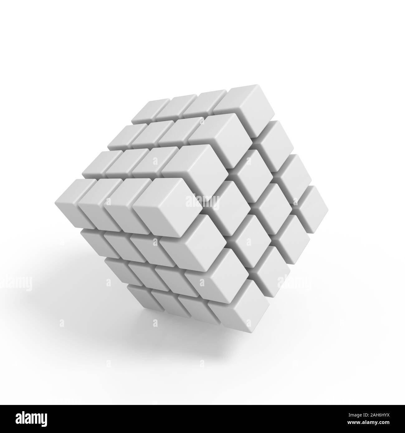 Geschäftskonzept - 3D-block Würfel rendern auf Weiß Stockfoto