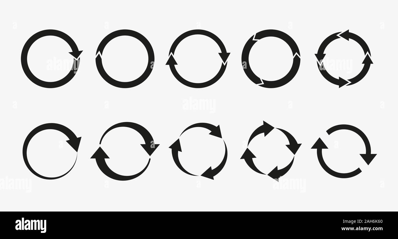 Pfeile aktualisieren, Recycling Symbol. Vector Illustration, flache Bauweise Stock Vektor