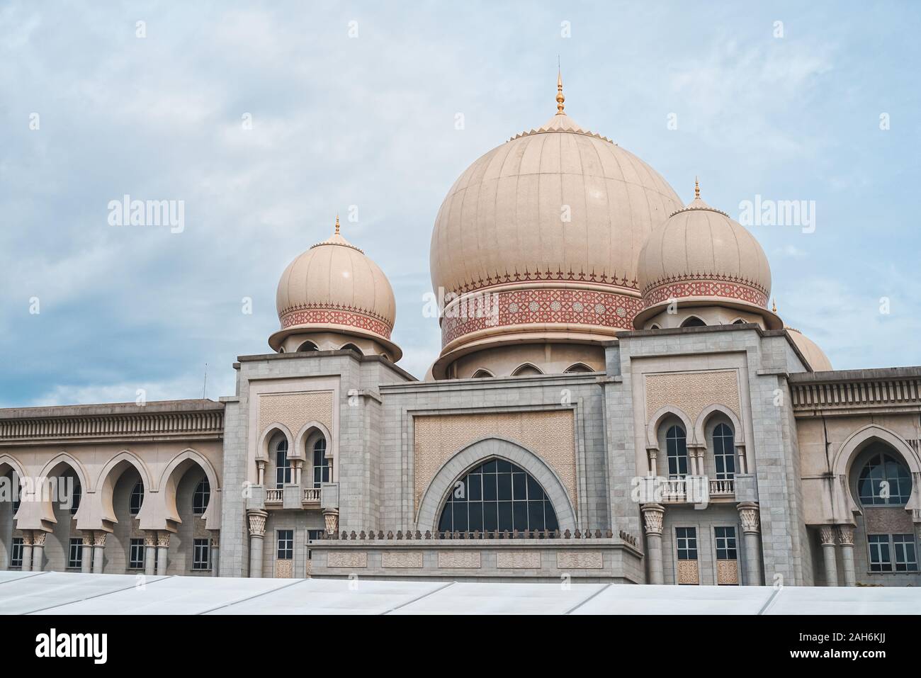 Palast der Justiz Istana Kehakiman Gebäude in Putrajaya, Malaysia. Stockfoto
