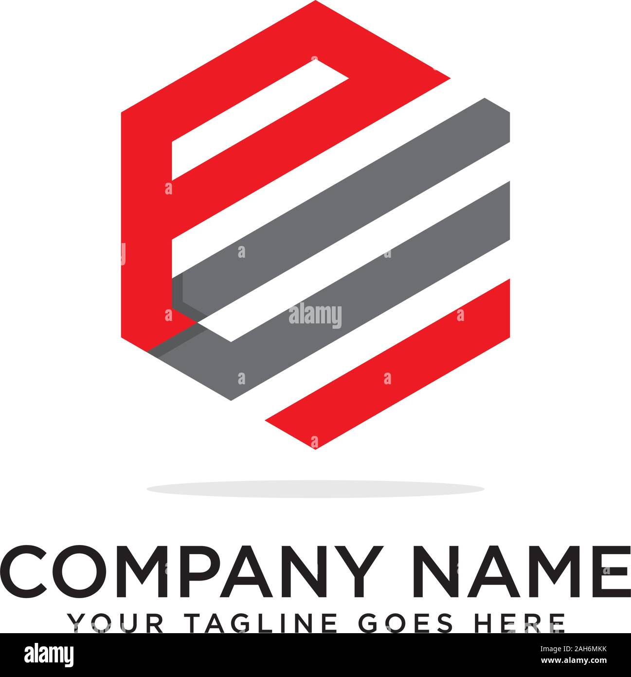 Pc-Sechskant logo Vektor, Monogramm logo Vorlage Stock Vektor