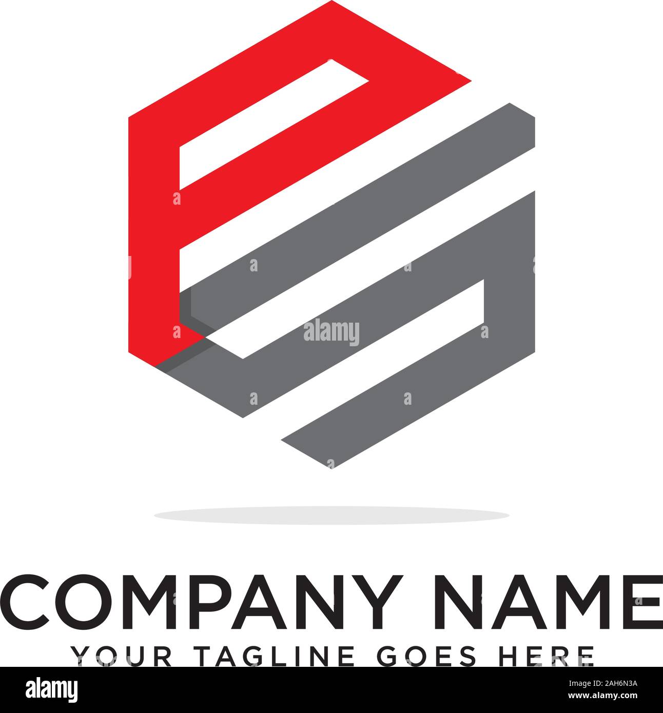 Ps Sechseckige logo Vektor, Monogramm logo Vorlage Stock Vektor