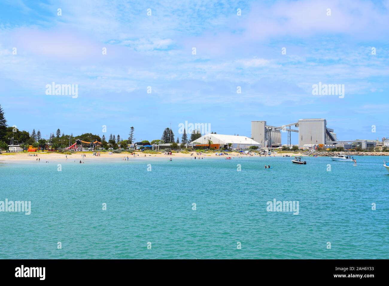 Boxing Day im Vorland Strand Gearaldton Stockfoto