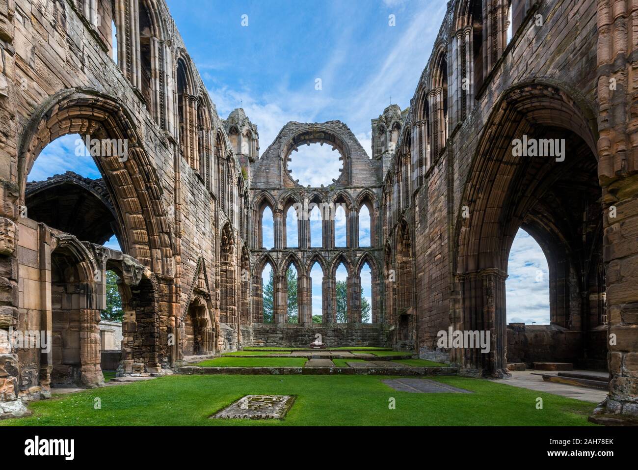 Die Überreste der schottischen Kathedrale von Elgin Stockfoto