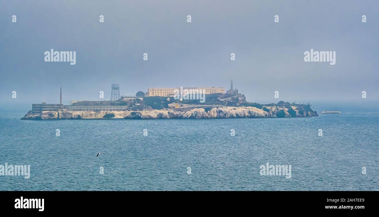 Alcatraz am frühen Morgen Stockfoto
